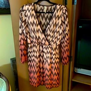 Boutique Dress Pink and Brown Size Medium